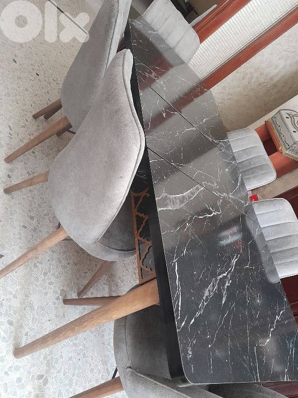 طاولة سفرة وستة كراسي تركي 1