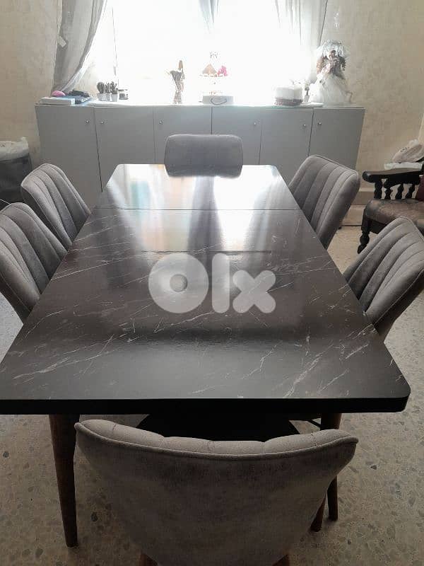 طاولة سفرة وستة كراسي تركي 2