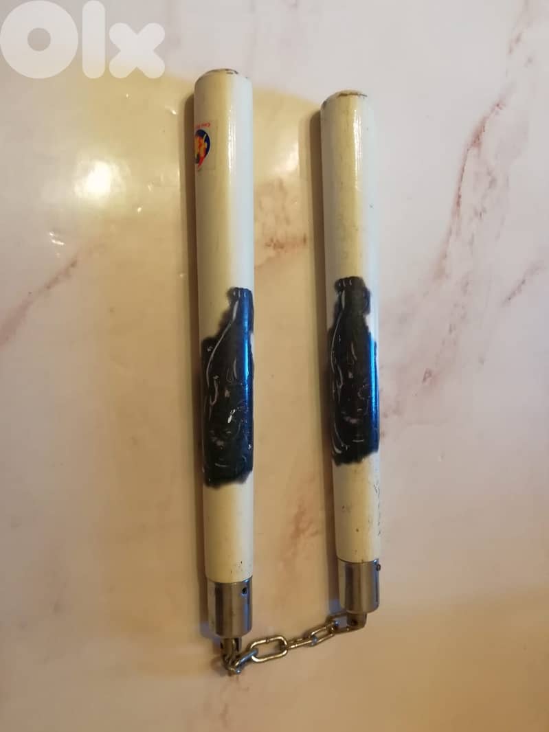 vintage nunchuks wood 27cm made in Taiwan by Cool Dazzle 0