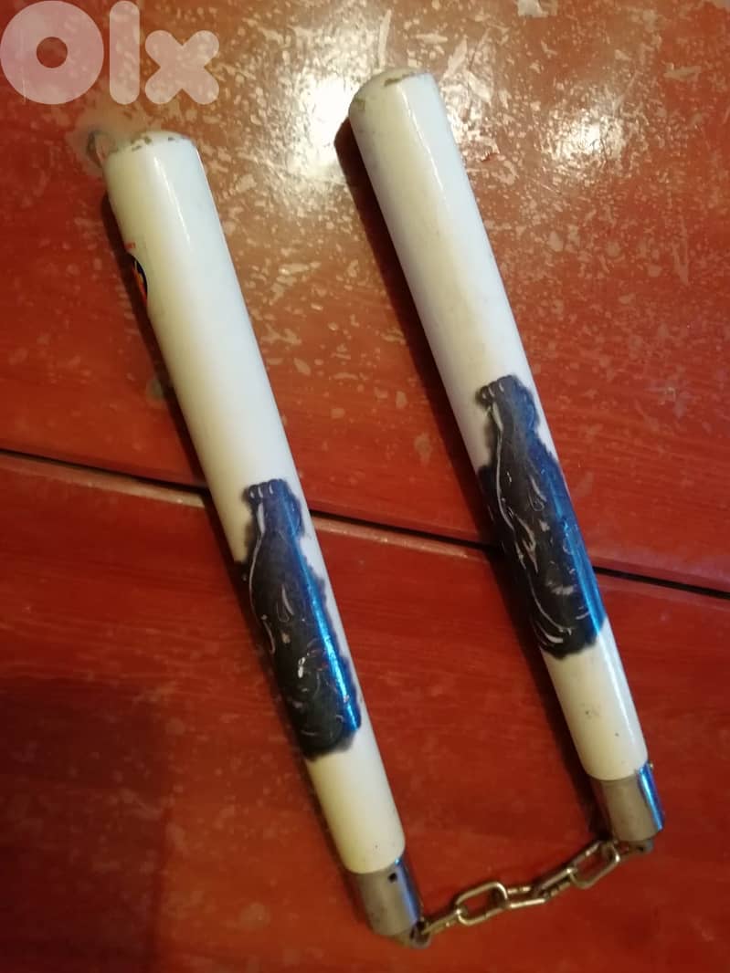 vintage nunchuks wood 27cm made in Taiwan by Cool Dazzle 1