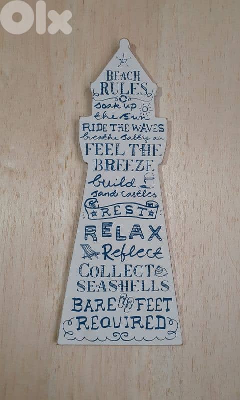 Beach Rules Wall Decoraton 0