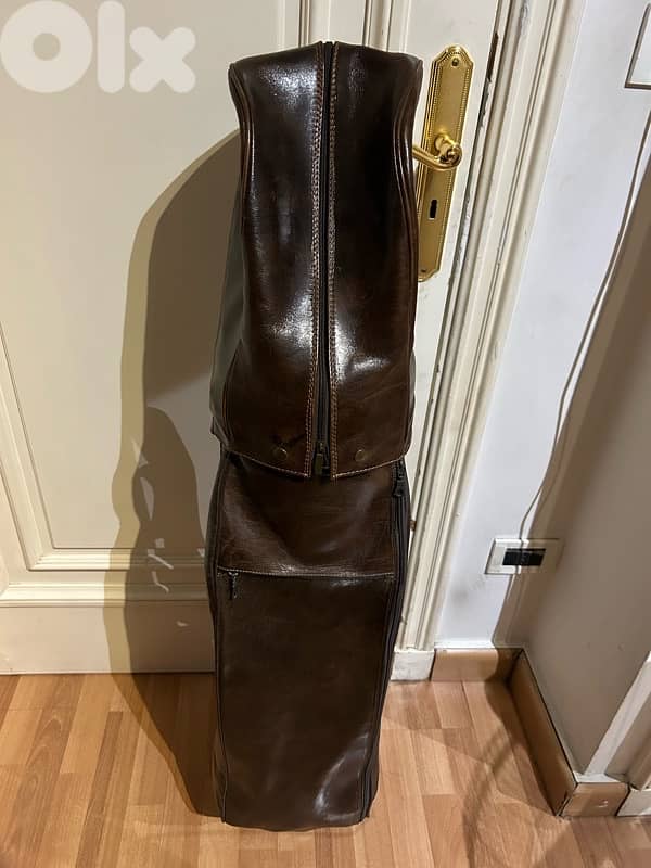 Genuine Leather Golf Bag with Bats 0