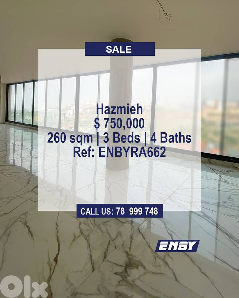 Apartment for sale in Hazmieh | Modern & Bright | Central Location 0