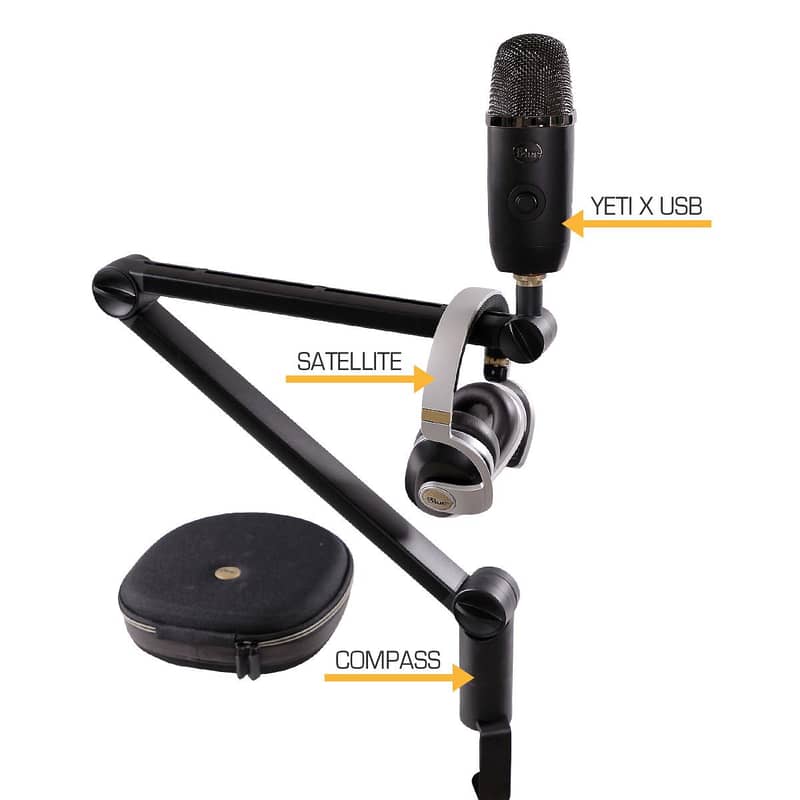 Blue Yeti X Recording pack with Satellite headphones 0