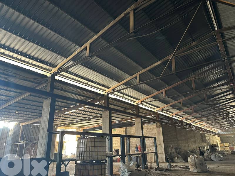 taanayel hangar 2800m with 6000m land industrial zoning Ref#6190 0