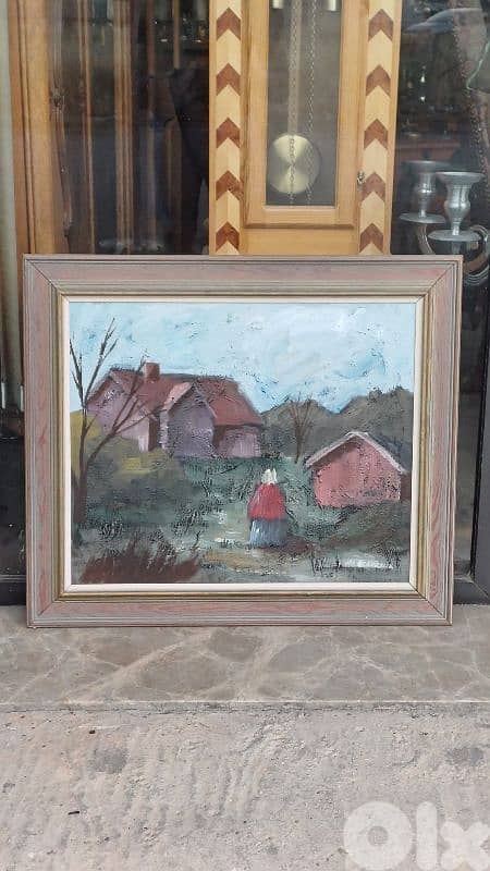 لوحة رسم زيتي اوروبية 0