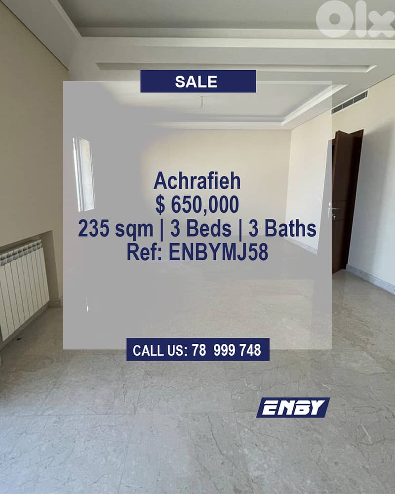 Apartment for Sale in Achrafieh | Spacious | Luxurious 0