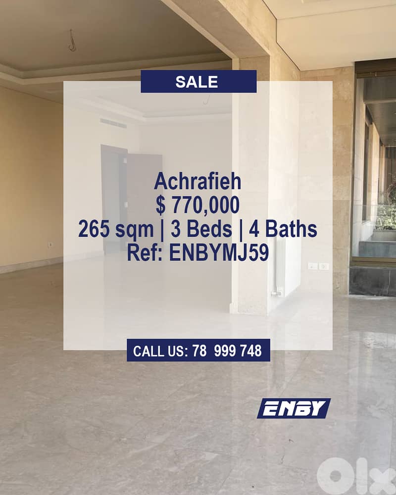 Apartment for Sale in Achrafieh | Calm Neighbourhood | Accessible 0
