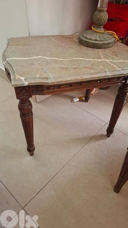 living room 3pcs + tables style louis XIV for sale NEGOTIABLE 7