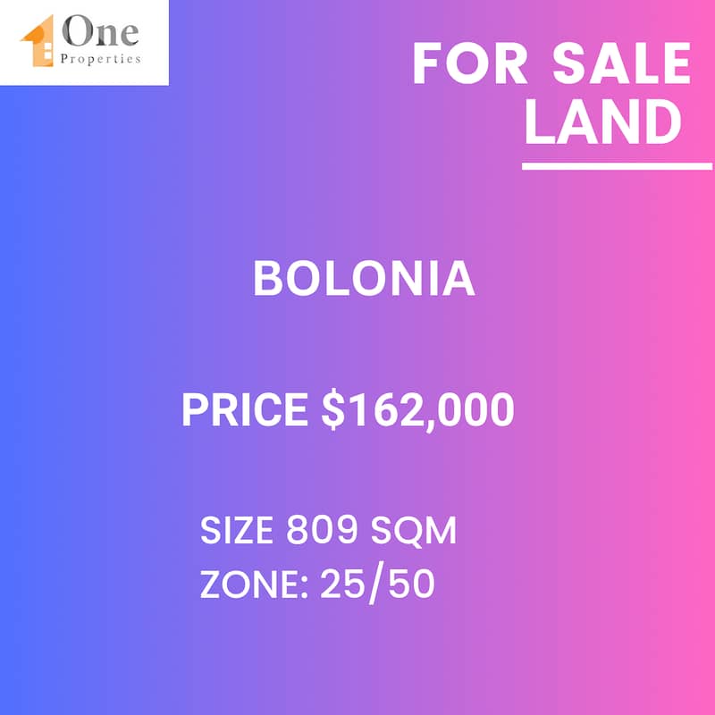 LAND FOR SALE IN BOLONIA/METN 0