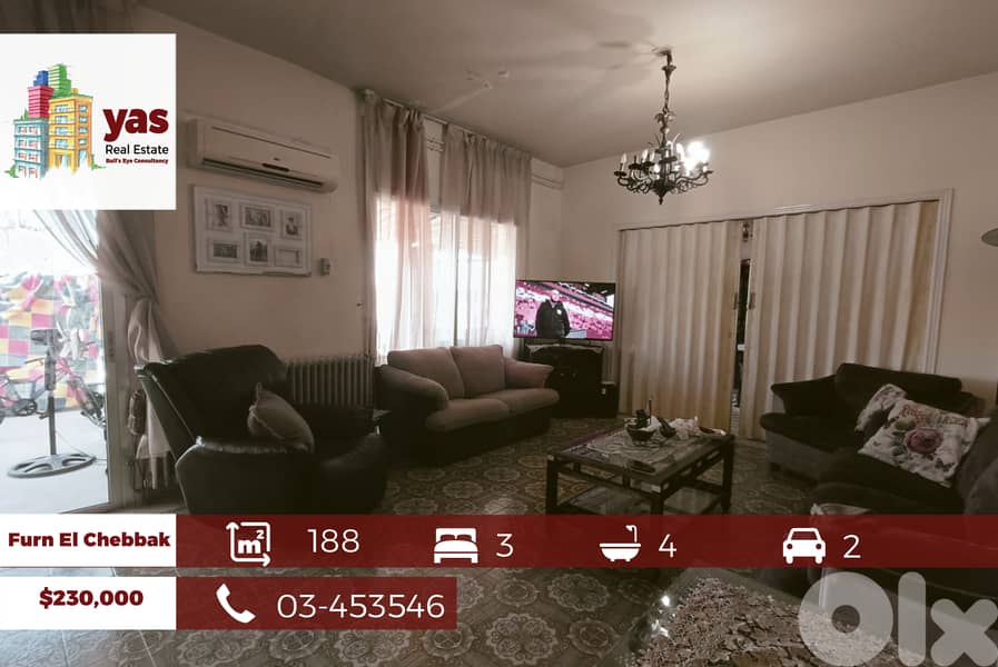 Furn El Chebak 188m2| Office 87m2 | 40m2 Terrace | Prime  | AA/EL 0