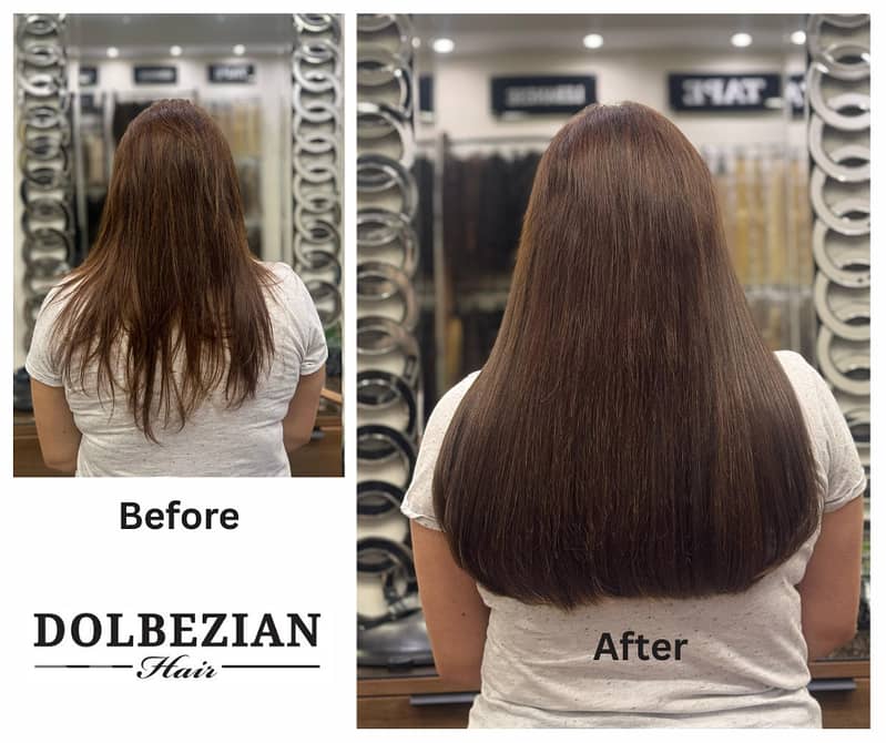 100% اكستنشن شعر طبيعي Extension Human hair 10