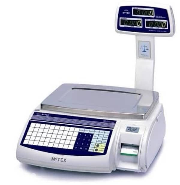 Motex Scale with sticker barcode printer- ميزان موتكس طابع لزقة باركود 0