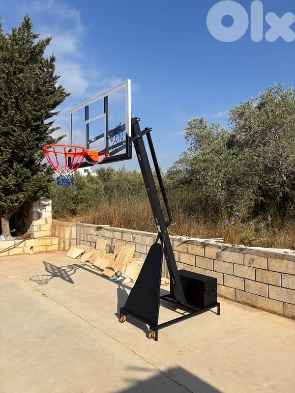Olympic basketball hoop with iron base 4