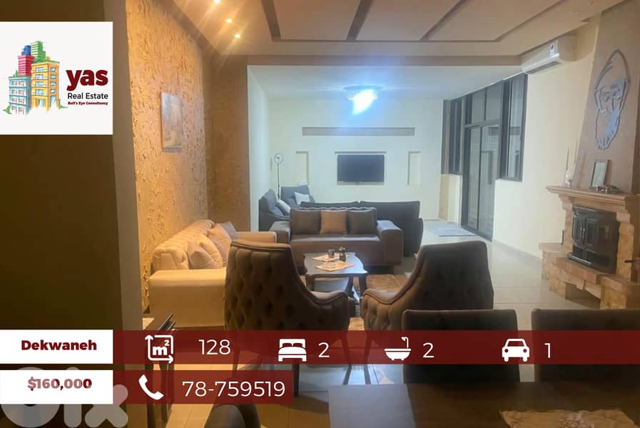 Dekwaneh 128m2 | 60m2 Terrace | Well Maintained  | Catchy | PA | 0