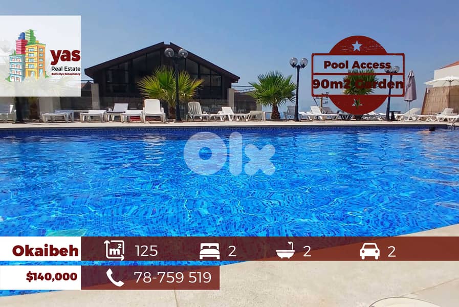 Okaibeh 125m2 | 70m2 Garden | Pool Access | Prime Location | ABA 0