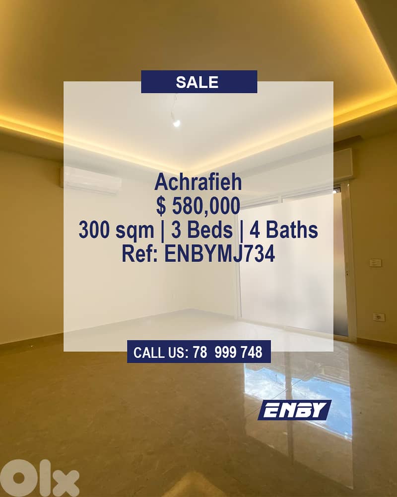 Apartment for Sale in Achrafieh | Spacious | Calm Area 0