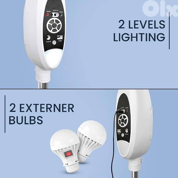 Rechargable Fan Gsmart 16' مروحة تشريج عامودية 3