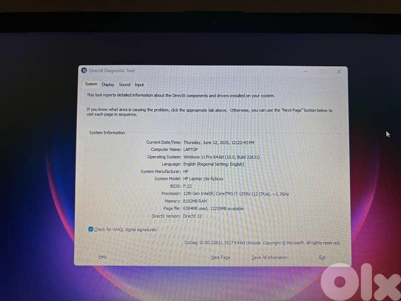 HP 15s Laptop i7 12th Gen – Excellent Condition with BOX 5