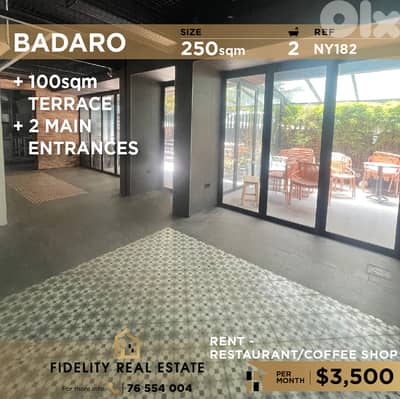 Restaurant for rent in Badaro NY182 مطعم للإيجار  في بدارو