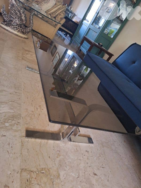 coffee table chrome Italy seventies original 3