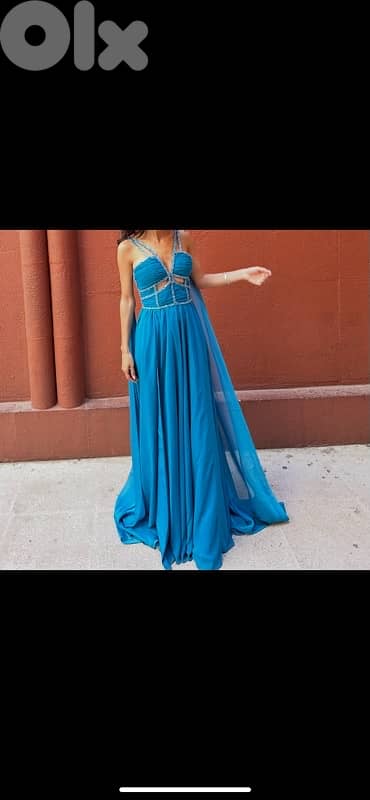 Blue dress فستان أزرق 0