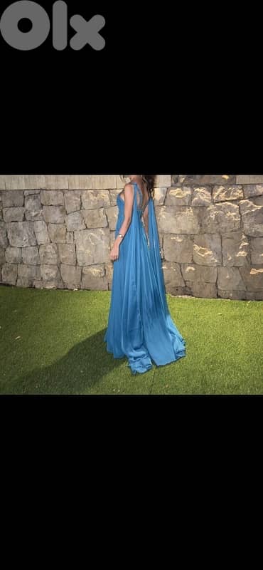 Blue dress فستان أزرق 3