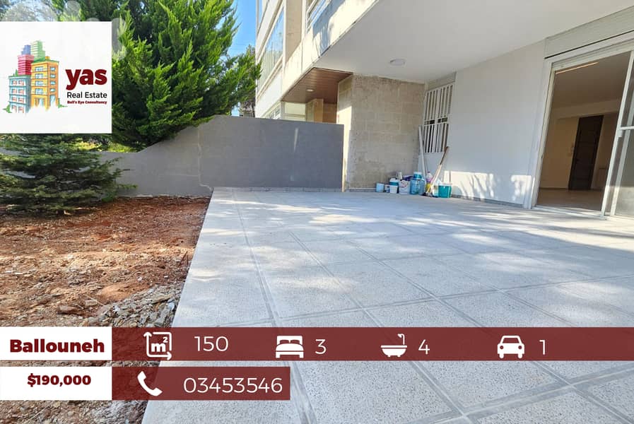 Ballouneh 150m2 | 110m2 Terrace | Private Entrance | Catch | TO | 0