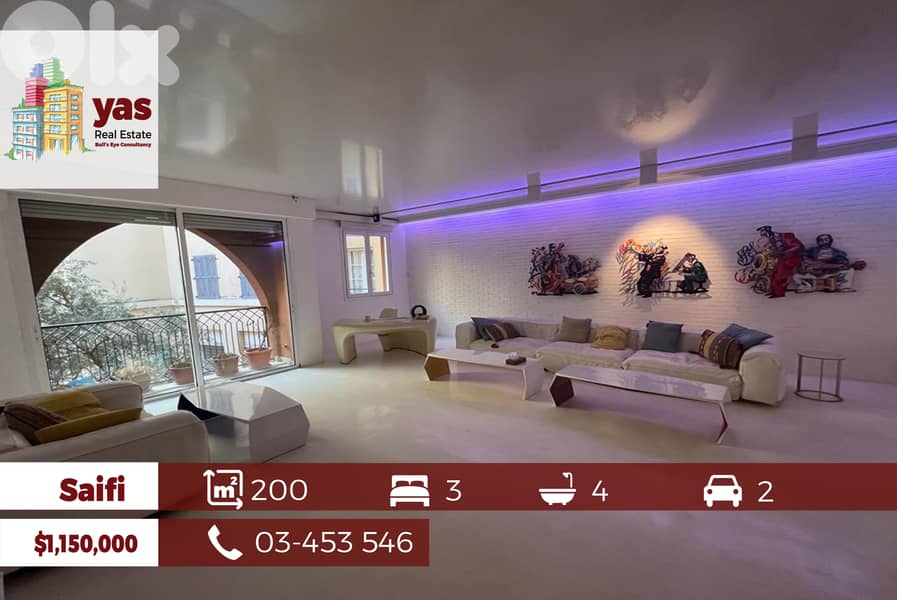 Saifi 200m2 | Super Luxury Flat | Decorated | Prime Location | PA | 0