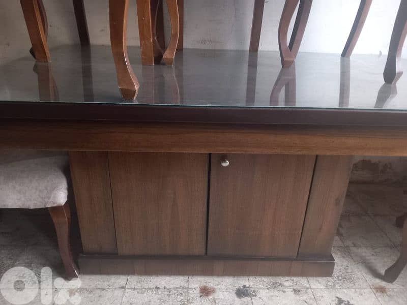 طاولة سفرة شغل توصاية ملبسة قشرة افركيه 6 كراسي 2