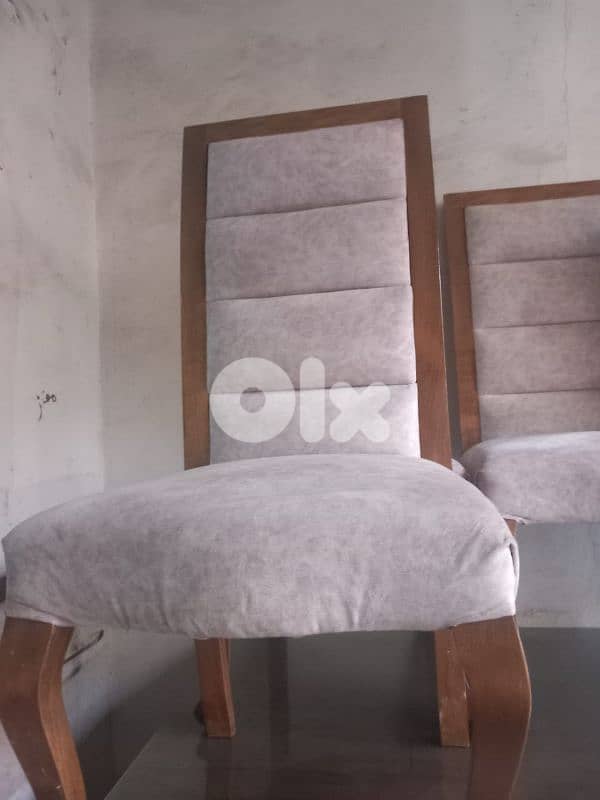 طاولة سفرة شغل توصاية ملبسة قشرة افركيه 6 كراسي 4