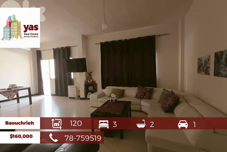 Baouchrieh 120m2 | Hankach street | Mint Condition | Easy Access | AA| 0