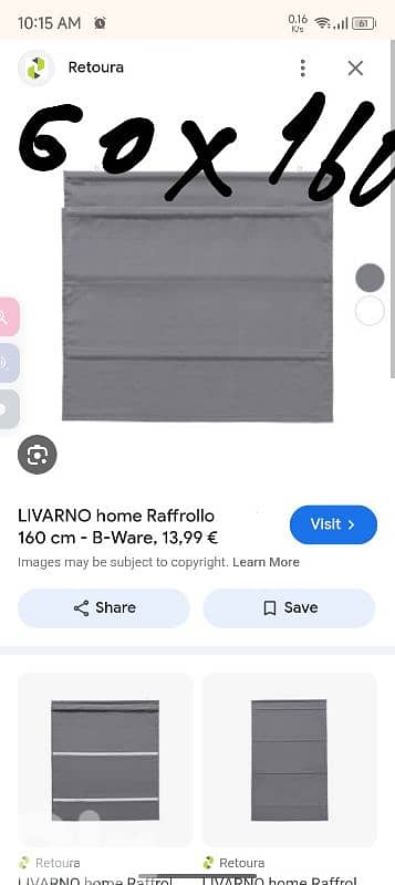LIVARNO ROLLER BLIND RAFFROLLO STORE  BATEAU OR HOUSE,CHALEH × 2 piece 0