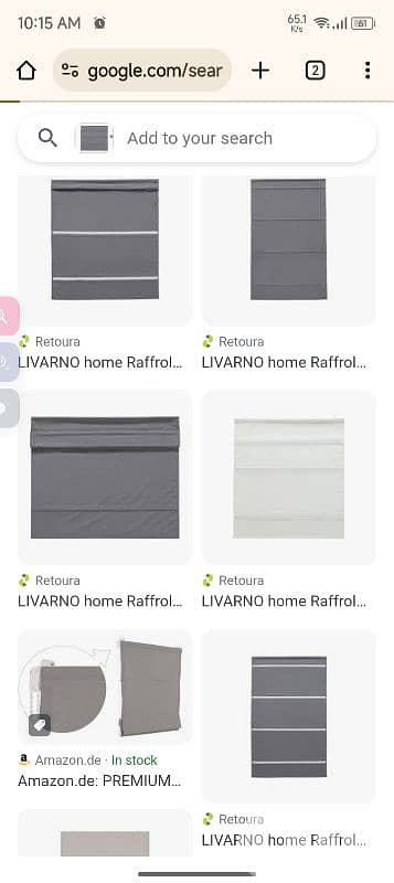 LIVARNO ROLLER BLIND RAFFROLLO STORE  BATEAU OR HOUSE,CHALEH × 2 piece 1