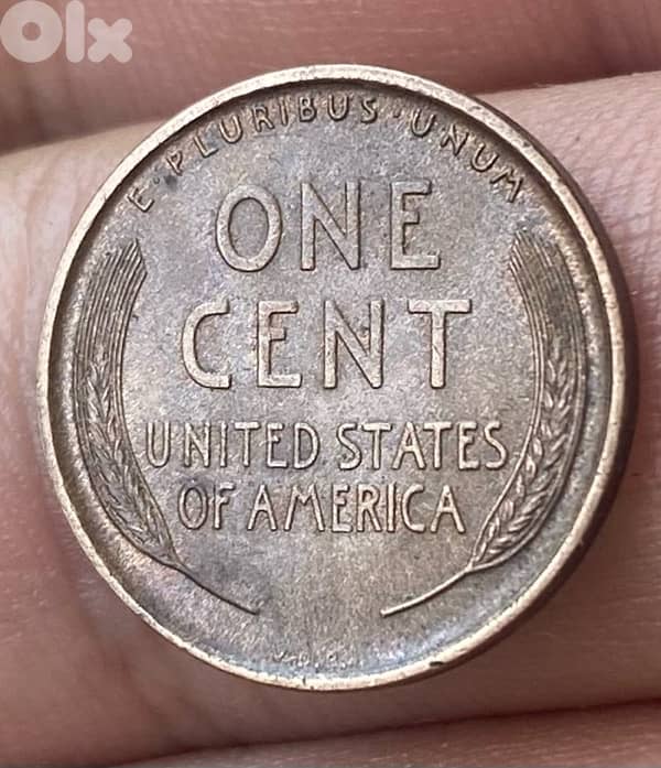 عملة قديمة واحد سنت أميركي اول اصدار 1909vdb حالة انسر 1