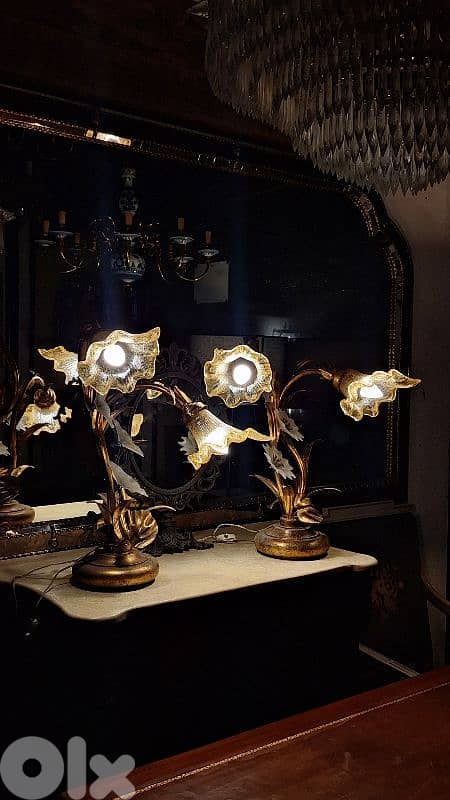 Flower murano table lamps 1