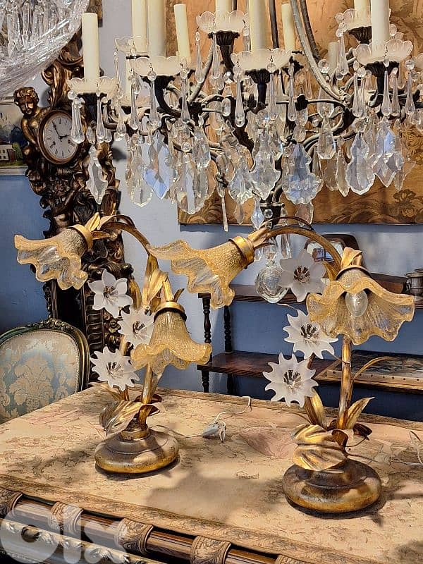 Flower murano table lamps 2