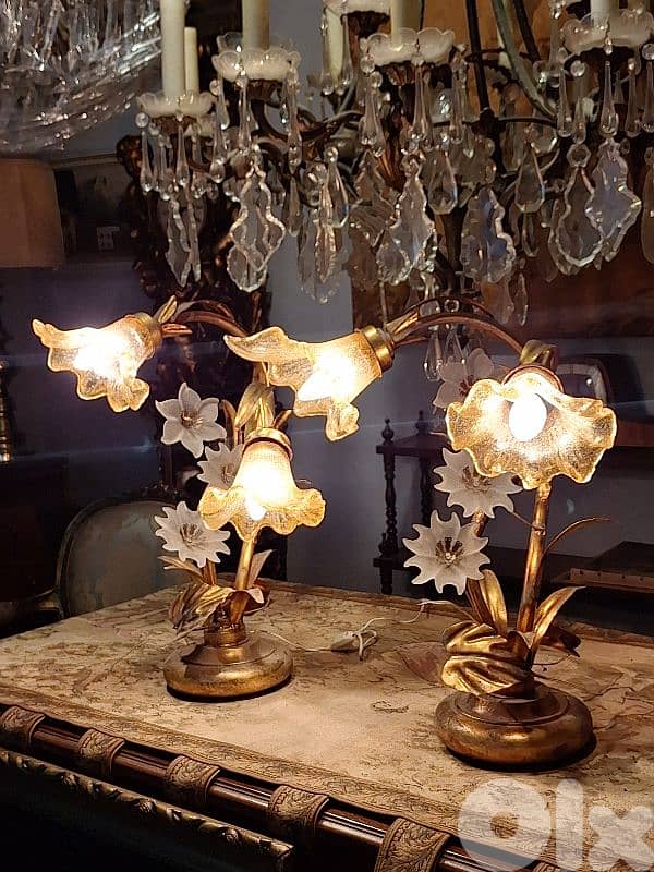 Flower murano table lamps 3