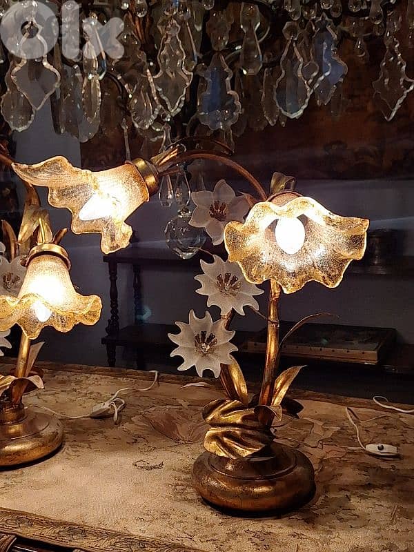 Flower murano table lamps 4