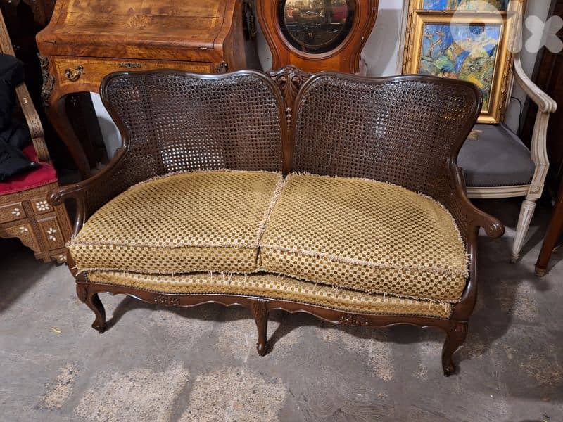 3 pieces salon double canne 3