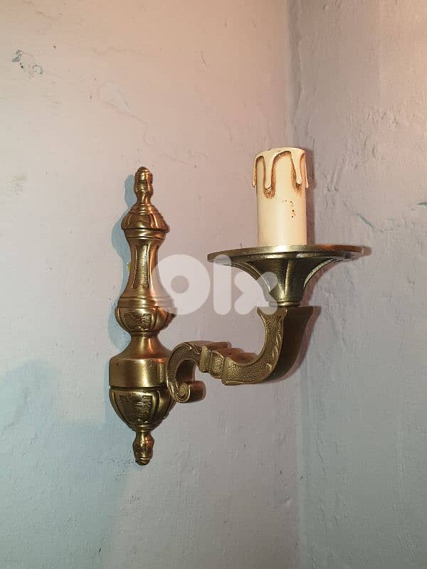 2 antique bronze wall lights 2