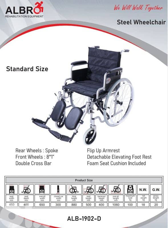 manual wheelchair - Steel 0