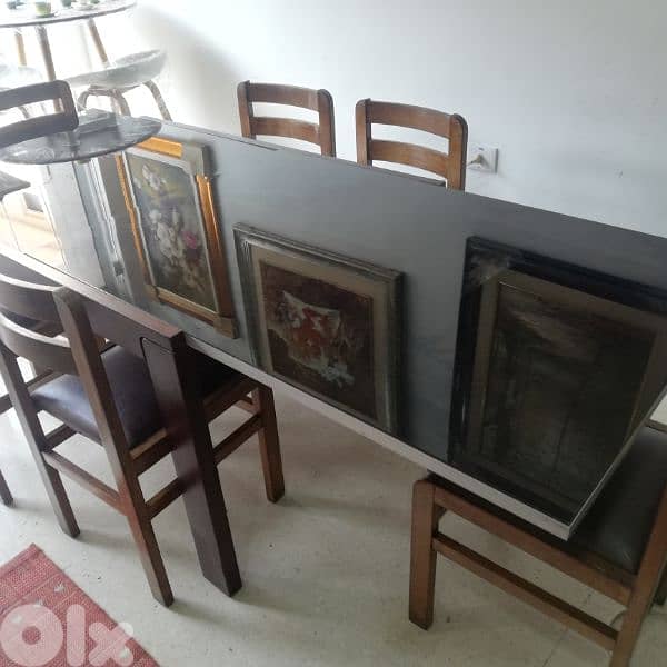 طاولي تفتح  إيطالي مع ٦كراسي 1