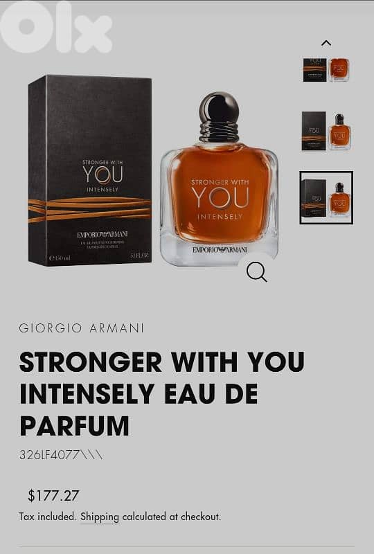 Dubai Duty Free Emporio Armani Stronger with You than intense 2