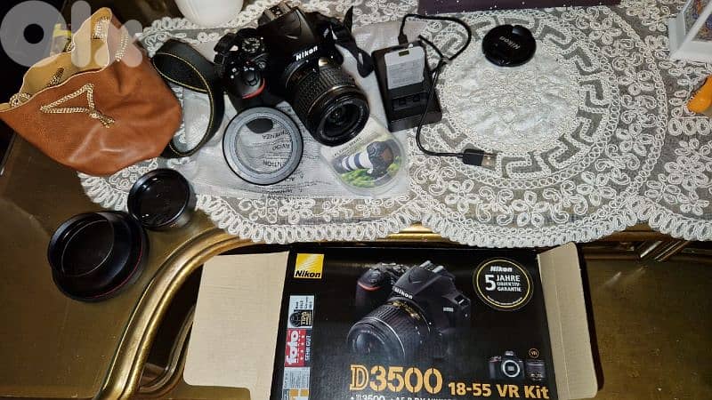 Nikon D3500 DSLR  + micro lens +Accessories  – New/ one hour used $800 4