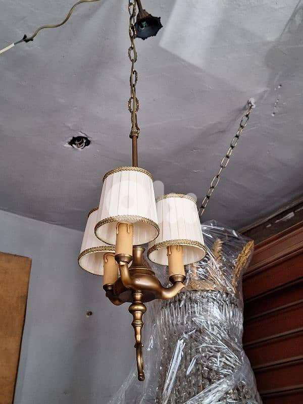 Entrance 3 lamps bronze chandelier 3