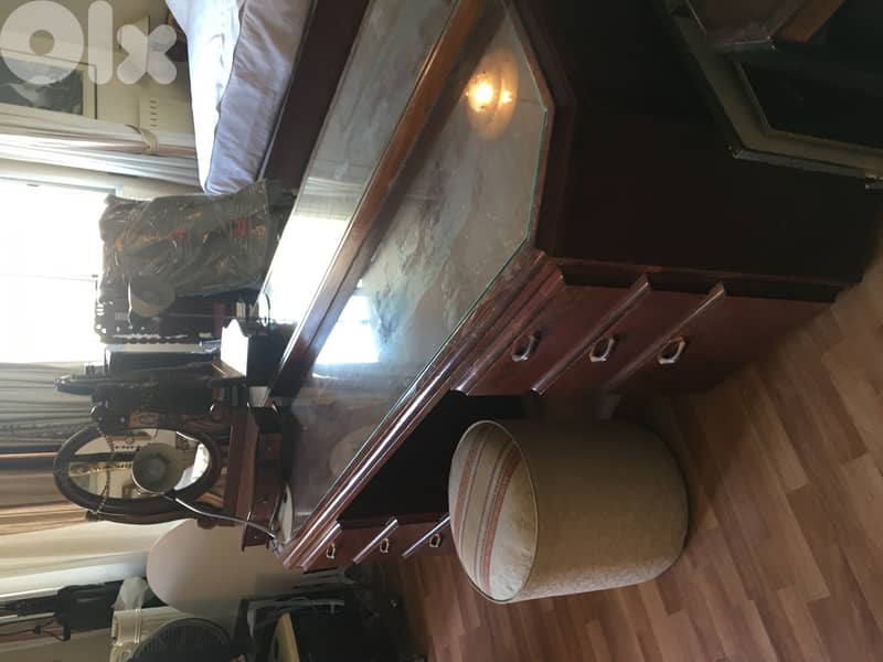 Wooden Coiffeuse + 6 Drawers + Mirror 1