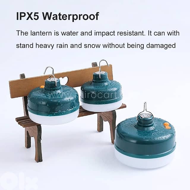 Rechargeable LED Camping Lantern (3 Modes): Waterproof w/Hook & Magnet 5
