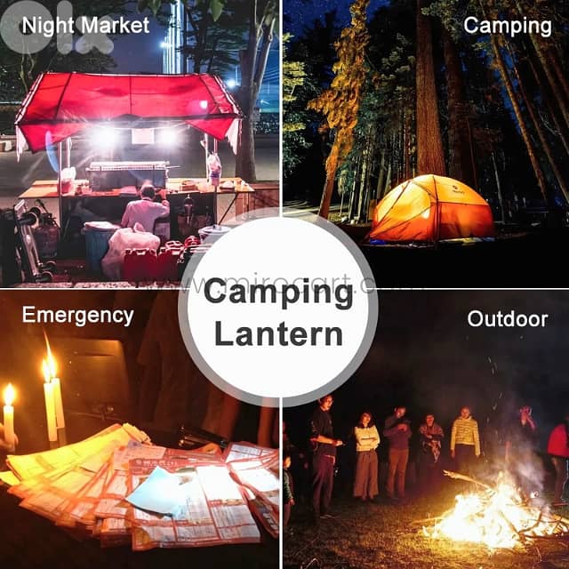 Rechargeable LED Camping Lantern (3 Modes): Waterproof w/Hook & Magnet 9