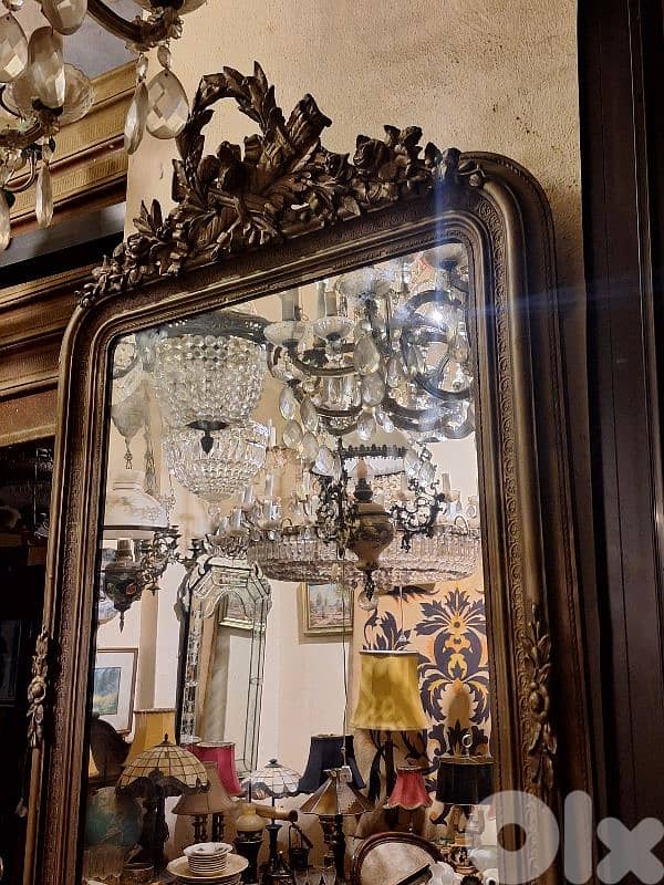 LOUIS XVI gilt wood mirror 2